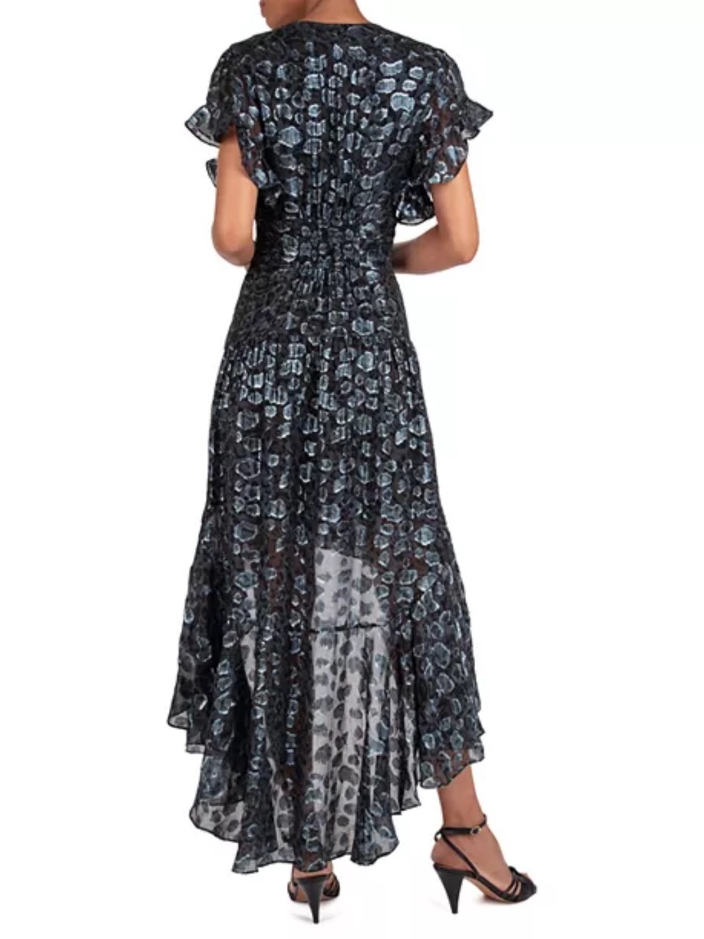 NWT BA&SH Grace Metallic Jacquard Dress Size Small - Picture 15 of 16